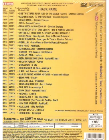 Chennai Express Full Songs & Other Hits DVD