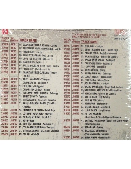 Jai Ho & Other Hits (CD) (MP3) (Bollywood) (T-Series)