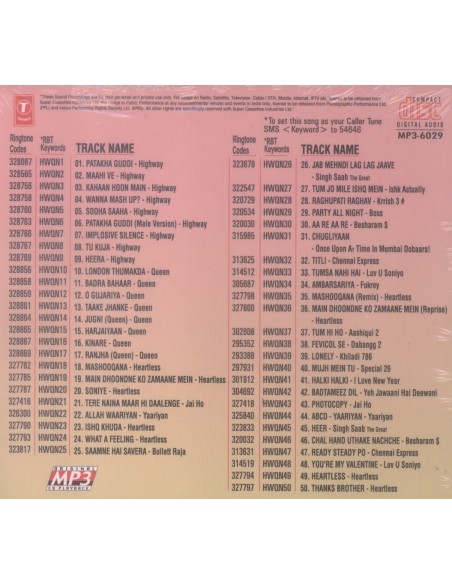Highway / Queen & Other Hits (CD) (MP3) (Bollywood) (T-Series)