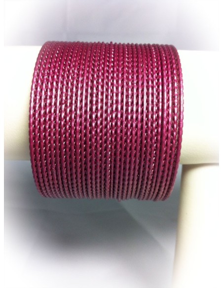 Classic Magenta Pink Metallic Bangle Set (30 pcs) - T008