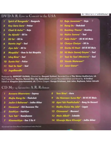 Magical Melodies Of Rahman (A.R. Rahman Live In Concert in the U.S.A) DVD (2015)