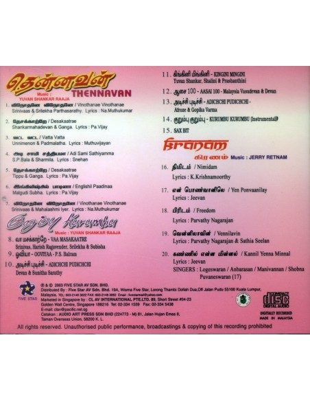 Thennavan / Kurumbu / Kranam (CD)