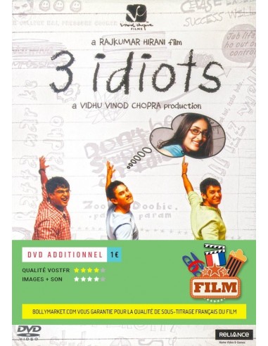 3 Idiots DVD | Available in French, Buy Now!