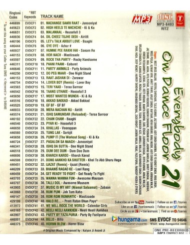 Everybody On Dance Floor 21 (CD) (MP3) (2016) (Bollywood)