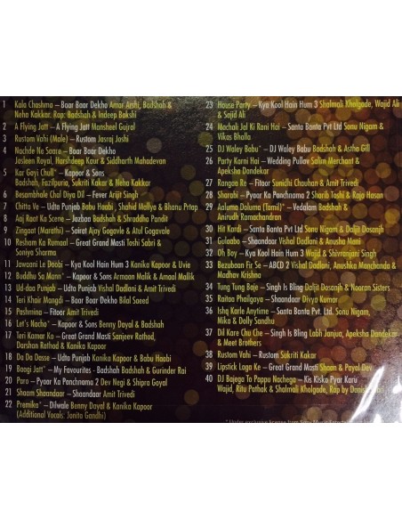 Kala Chashma & Others Hits (CD) (MP3) (2016) (Bollywood)