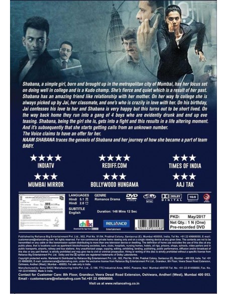 Naam Shabana DVD