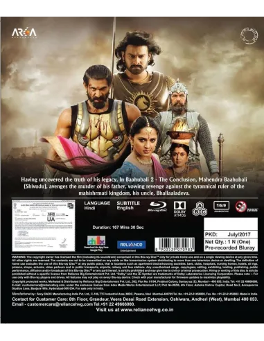 Baahubali 2: La conclusion (Blu-Ray) [FR]