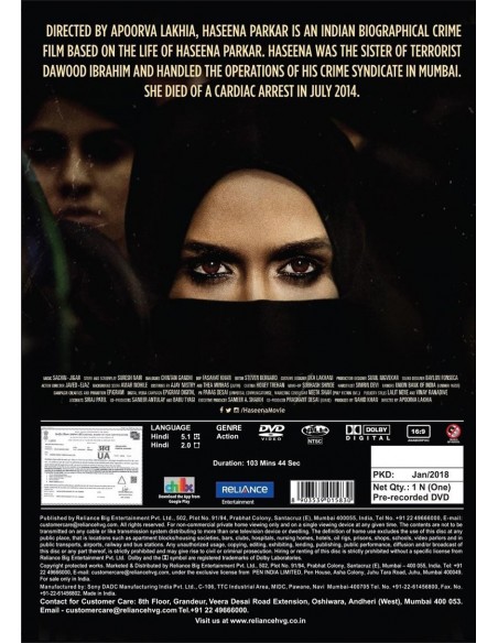 Haseena Parkar DVD