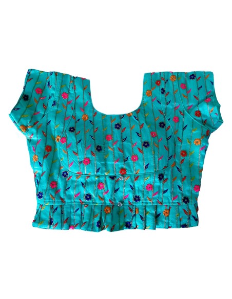Blouse de saree Lalita – broderie florale sequins