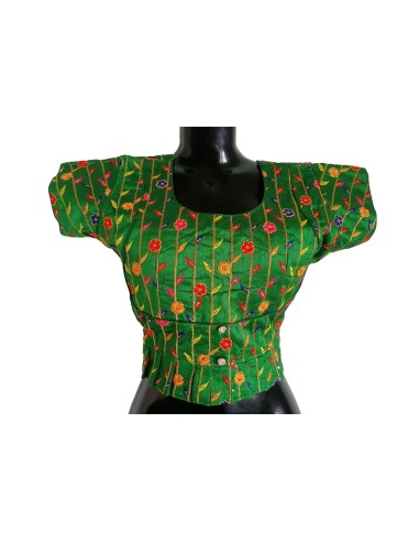Blouse de saree Lalita – broderie florale sequins
