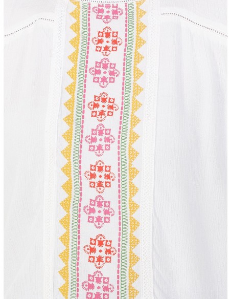 People White Printed Top