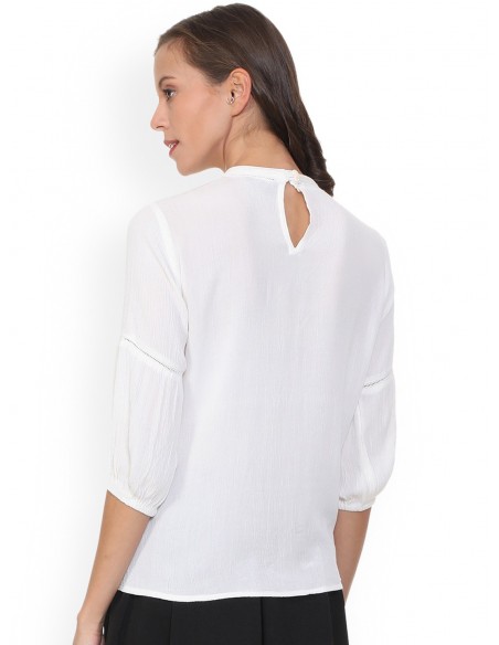People White Printed Top
