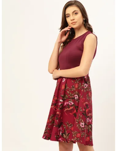 Robe courte imprimé floral - U&F