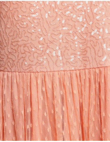 Robe longue rose brodée – Ann Springs