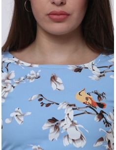 Women Blue Printed Maxi Dress - Tokyo Talkies 2