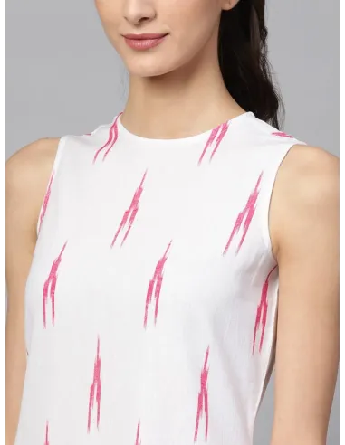 Robe midi imprimée en coton - Sassafras