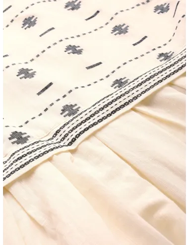 Robe midi plissée et imprimée en coton - Anouk