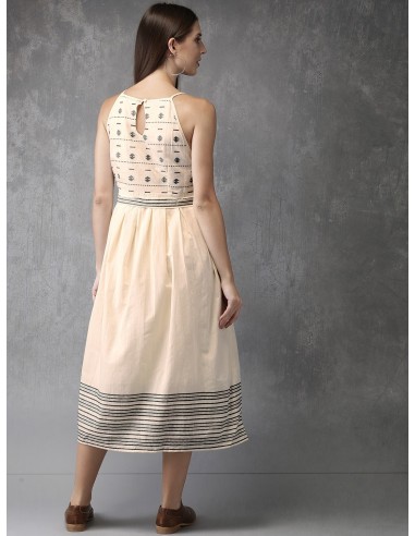 Robe A-line rayée écrue – Anouk