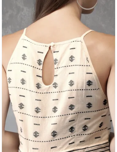 Robe midi plissée et imprimée en coton - Anouk