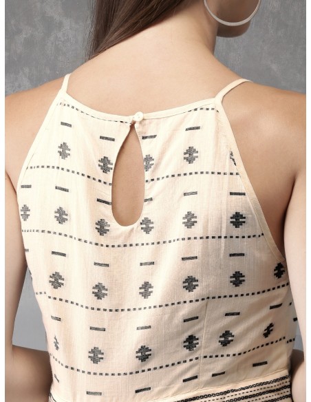 Robe A-line rayée écrue – Anouk