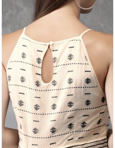 Robe midi plissée et imprimée en coton - Anouk