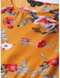 Robe longue imprimé floral Orange - U&F 2