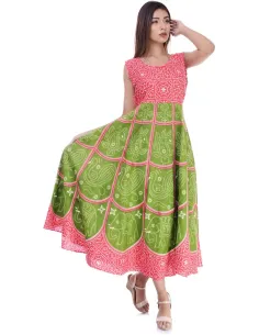 Robe Longue Rouge & Vert - RAW WASH