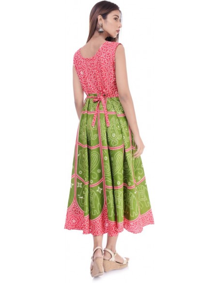 Robe Longue Rouge & Vert - RAW WASH