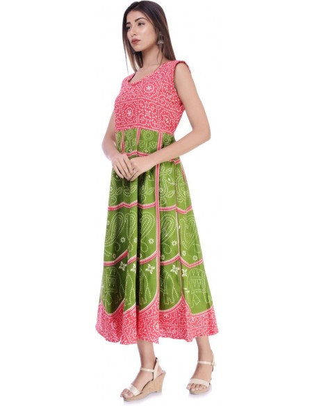 Robe Longue Rouge & Vert - RAW WASH