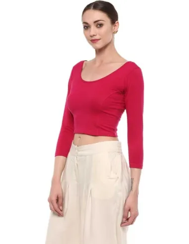 Round Neck Women Blouse - SUVASANA