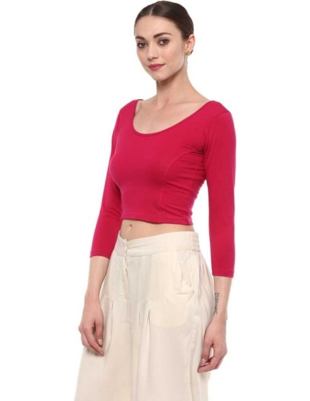Blouse de saree col rond – Suvasana