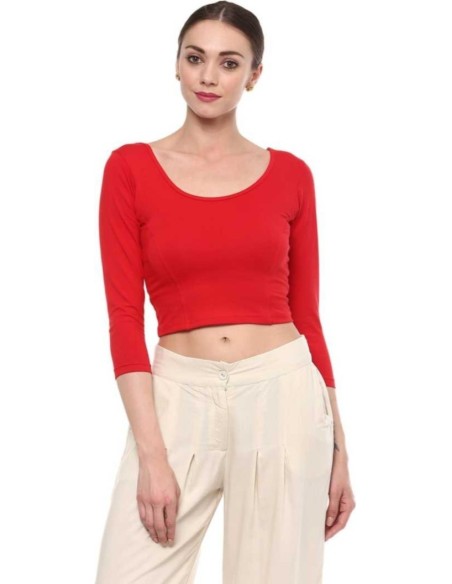 Blouse de saree col rond – Suvasana