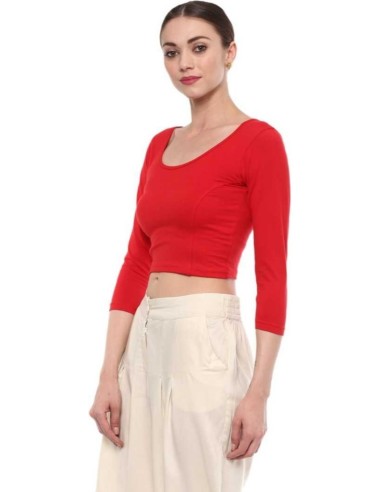 Blouse de saree col rond – Suvasana