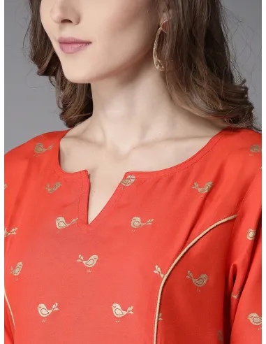 Orange & Rose Kurta with Palazzos - Here&Now