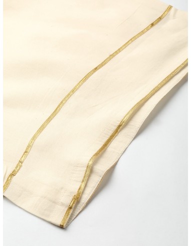 Ensemble kurta vert et blanc cassé brodé avec palazzo – Libas
