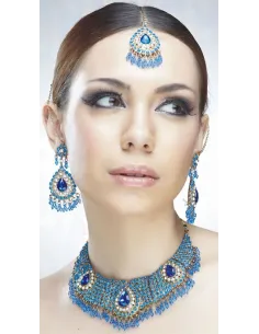 Parure indienne bleu royal
