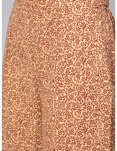 Ensemble kurta Anghrakha bordeaux & beige avec palazzo et dupatta – Indo Era