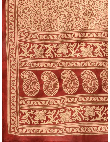 Ensemble kurta Anghrakha bordeaux & beige avec palazzo et dupatta – Indo Era