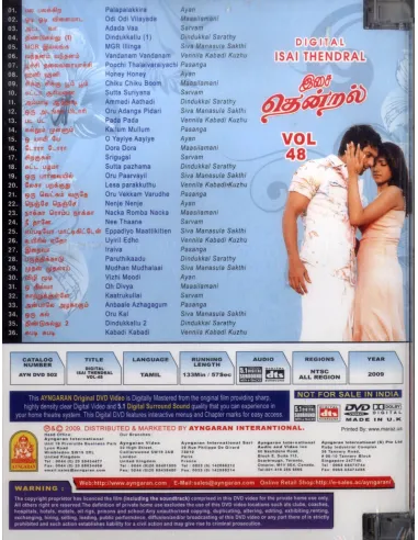 Digital Isai Thendral Vol. 48 DVD | AYNGARAN | BOLLYMARKET.COM