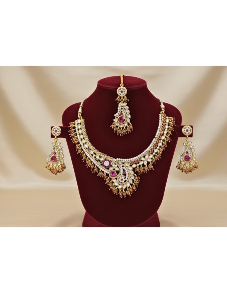 Maroon Jewellery Set