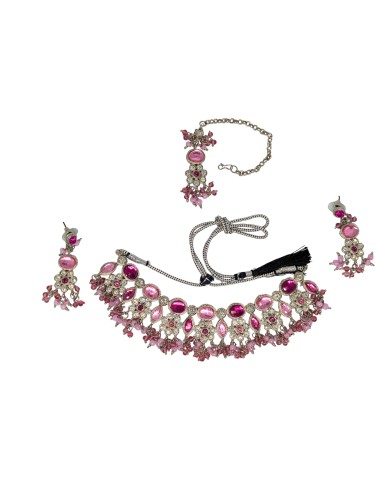 Parure indienne rose