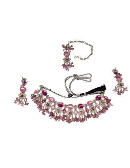 Parure indienne rose