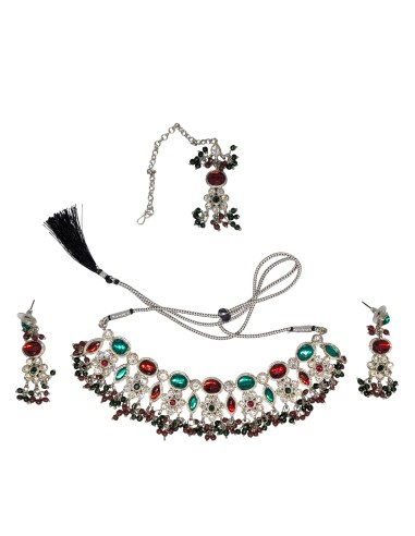 Lalita Jewellery Set - Maroon