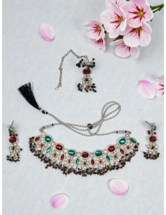 Parure indienne Lalita - Bordeaux