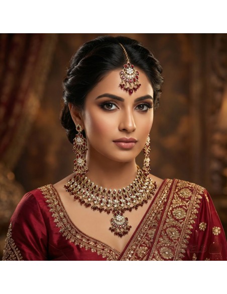 Samba Jewellery Set - Maroon