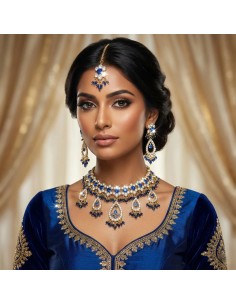 Meera Jewellery Set - Blue