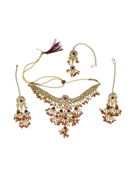 Parure indienne rouge