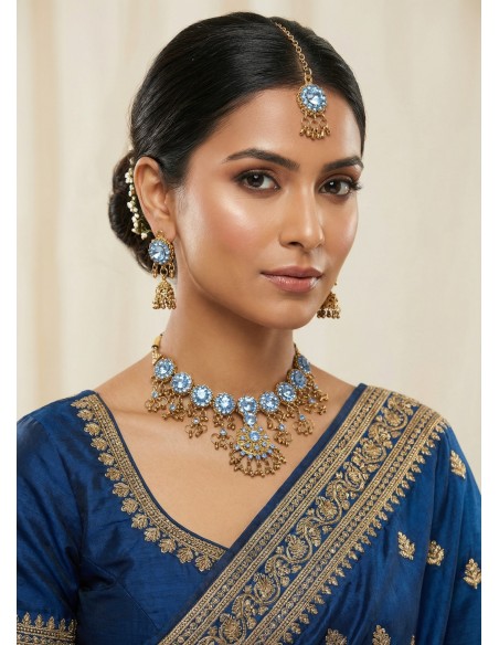 Tanisha Jewellery Set - Blue