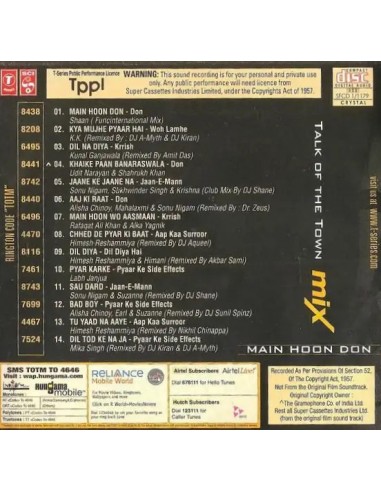 Talk Of The Town Mix DVD (2008)