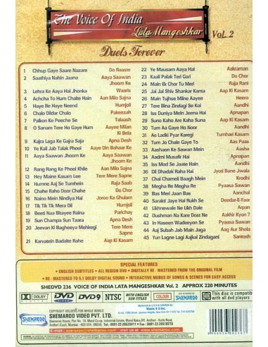 The Voice of India: Lata Mangeshkar (Vol. 2) DVD